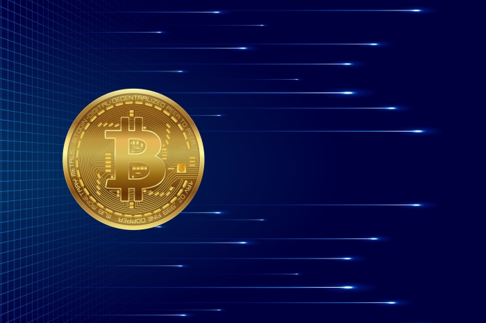 Golden Bitcoin Cryptocurrency Coin