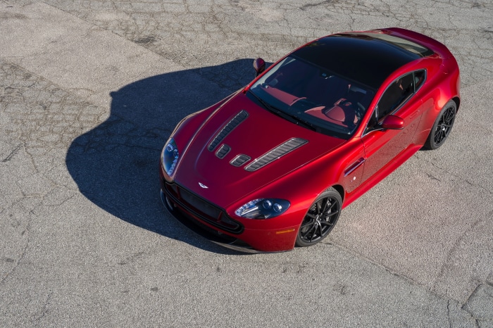 Red Aston Martin V12 Vantage 4K