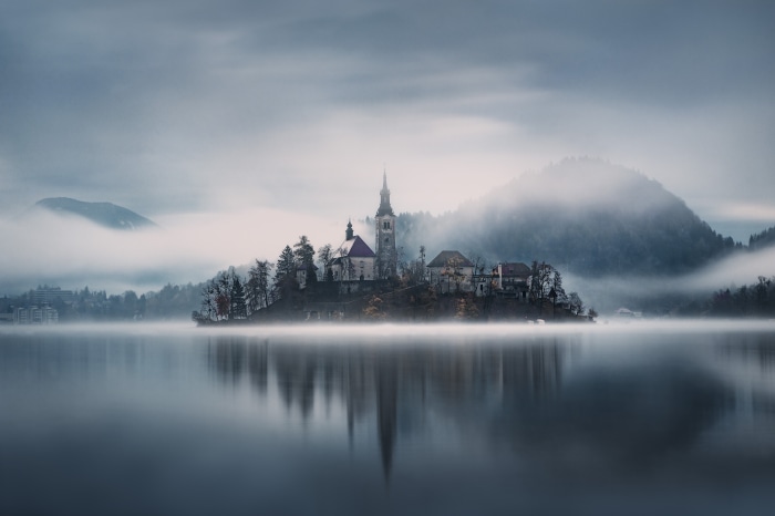 Assumption of Mary Church on Island in Lake Bled, Slovenia