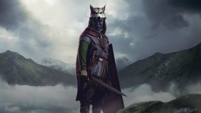 Warrior with wolf helmet in Total War: Warhammer