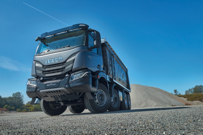 Iveco T-Way dump truck on gravel