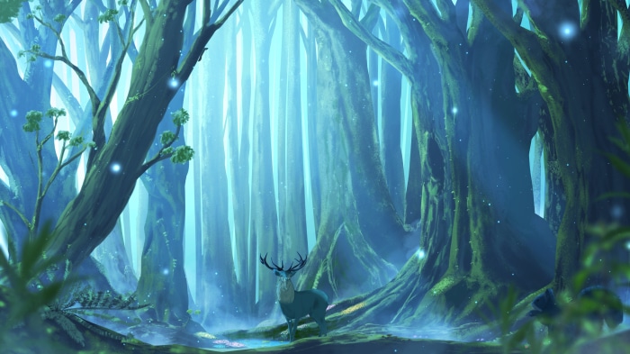 Fantasy Deer in a Mystical Forest 4K