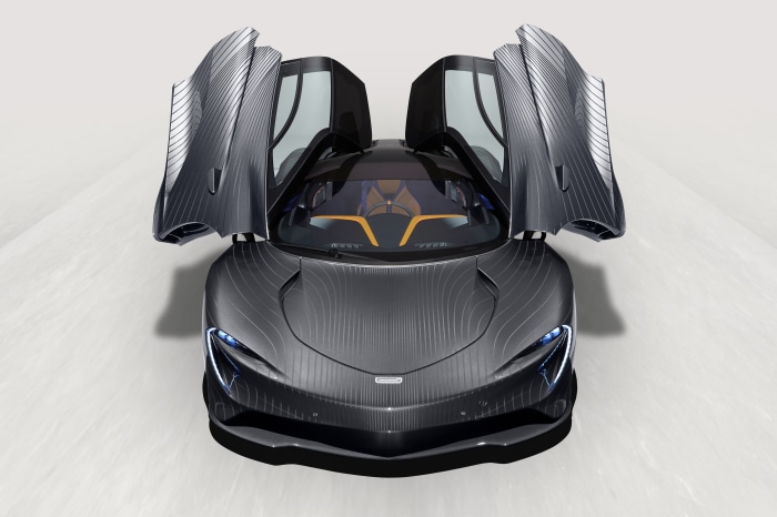 McLaren Speedtail Supercar with Doors Open