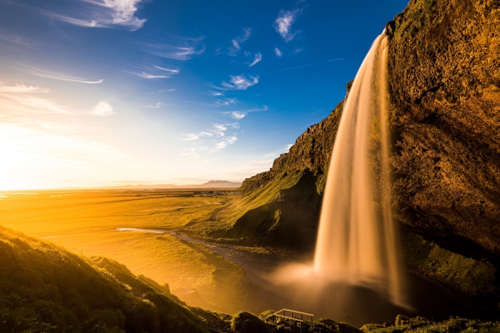 Seljalandsfoss Waterfall in Iceland 4K