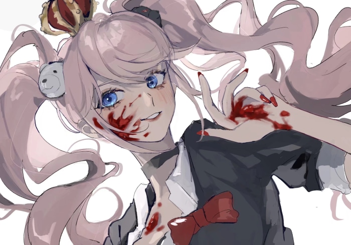 Junko Enoshima from Danganronpa with blood