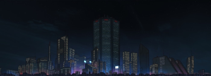 Futuristic Sci-Fi Cityscape at Night 4K