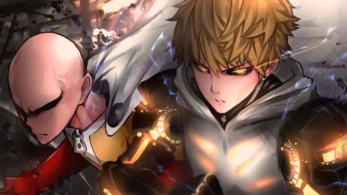 Saitama and Genos from One-Punch Man 4K