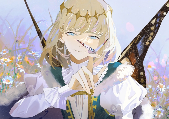 Oberon from Fate/Grand Order with butterfly