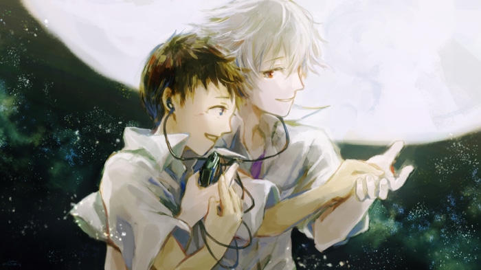 Shinji Ikari and Kaworu Nagisa from Neon Genesis Evangelion 4K