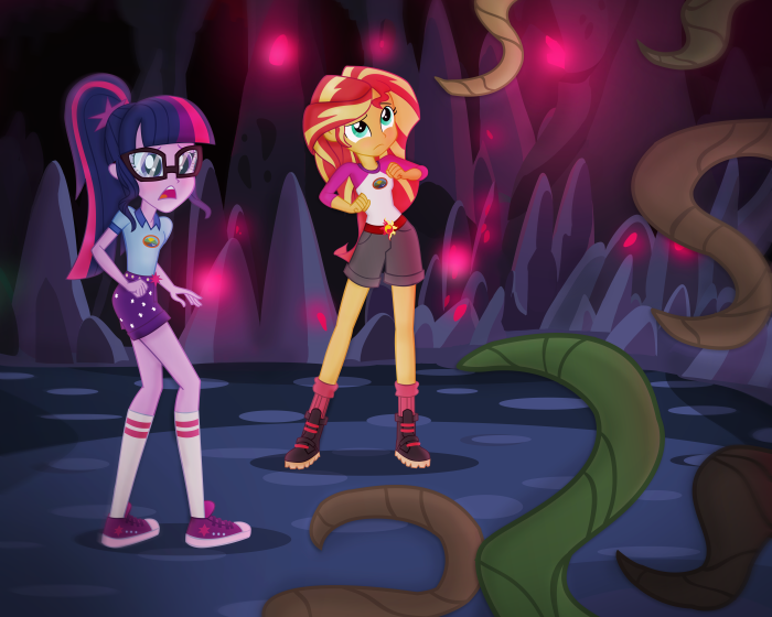 Sci-Twi and Sunset Shimmer from My Little Pony: Equestria Girls - Legend Of Everfree 4K