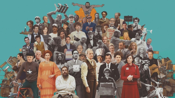 The French Dispatch cast collage