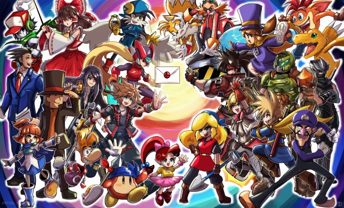 Characters from various video games in Super Smash Bros. Ultimate