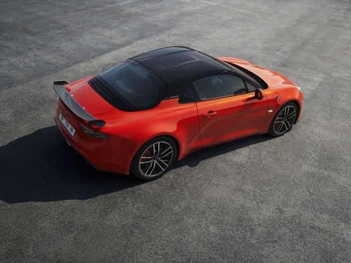 Orange Alpine A110S Aero Kit sports car