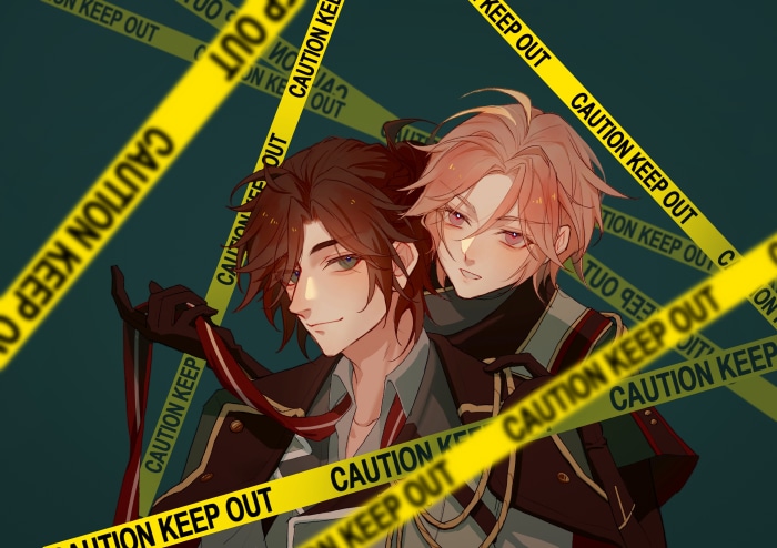 Kohaku Oukawa and Madara Mikejima from Ensemble Stars