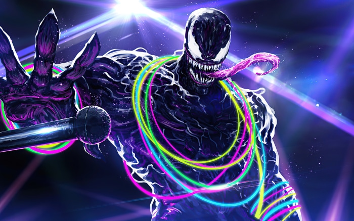 Venom with neon lights