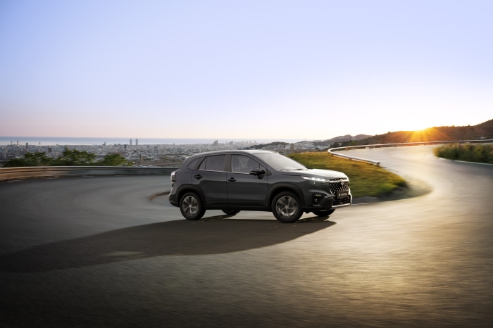 Suzuki S-Cross Hybrid 4K SUV on a winding road