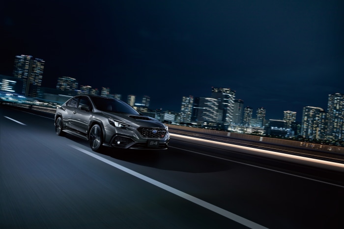 Subaru WRX S4 STI Sport R driving at night