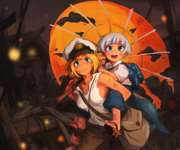 Gawr Gura and Watson Amelia from Hololive