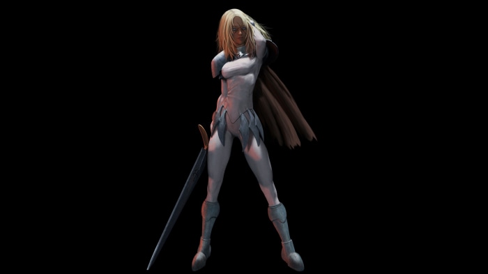 Fantasy Woman Warrior with Sword