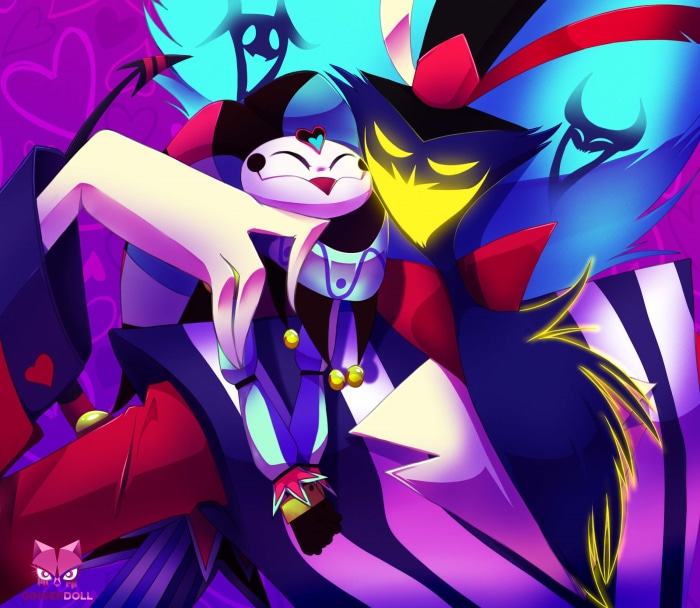 Fizzarolli and Asmodeus from Helluva Boss