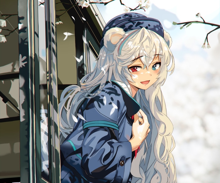 Rosa from Arknights with Heterochromia