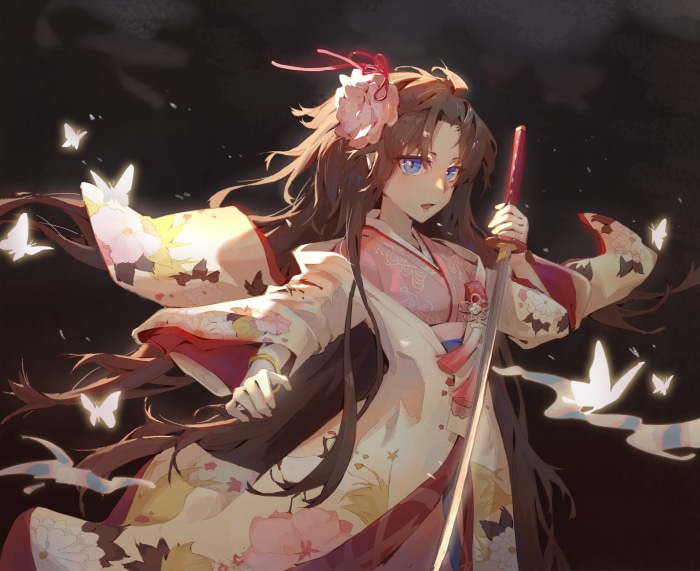 Shiki Ryougi from Fate/Grand Order in Kimono