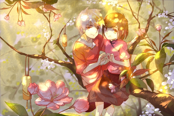 Big Fish & Begonia couple in tree
