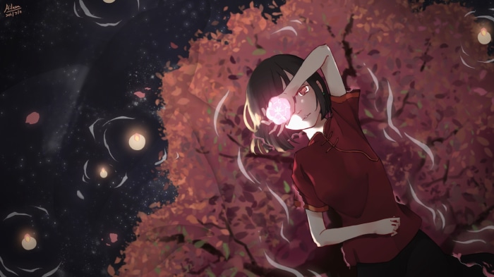 Megumin from Konosuba with magical eye