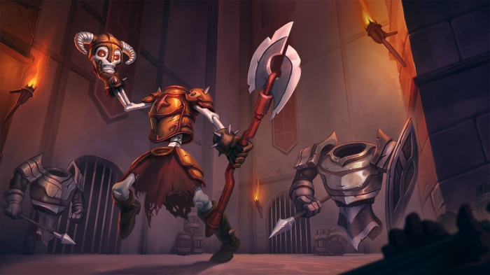 Skeletal Avenger with Axe and Shield