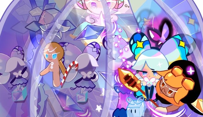 GingerBrave and friends in a crystal world