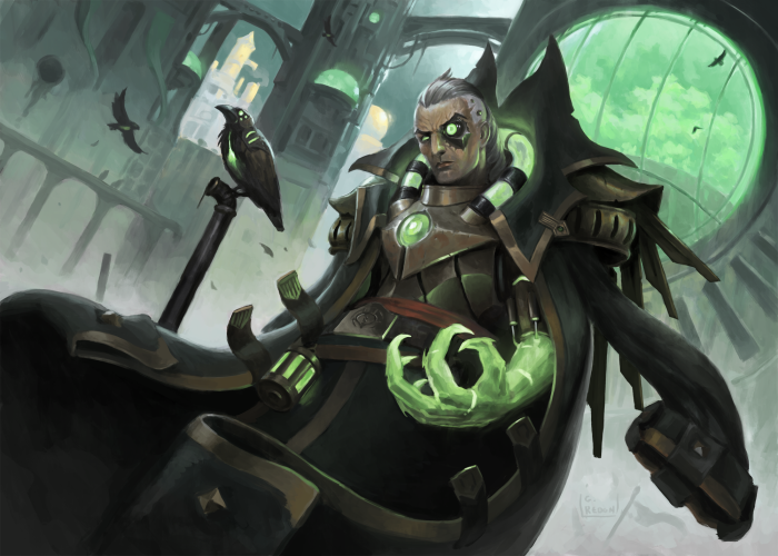 Swain from League of Legends with a raven