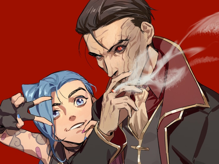 Jinx and Silco from Arcane