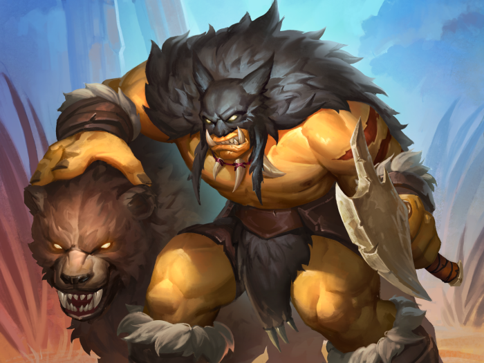Orc Warrior with Bear from Hearthstone