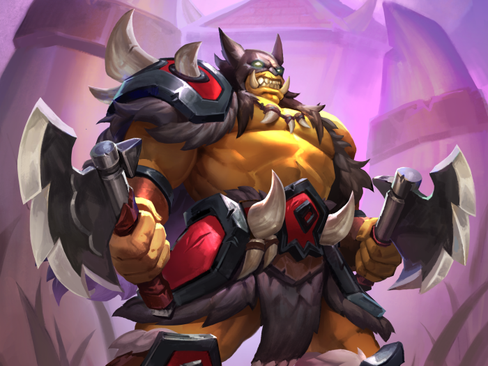 Orc Warrior with Axes from Hearthstone