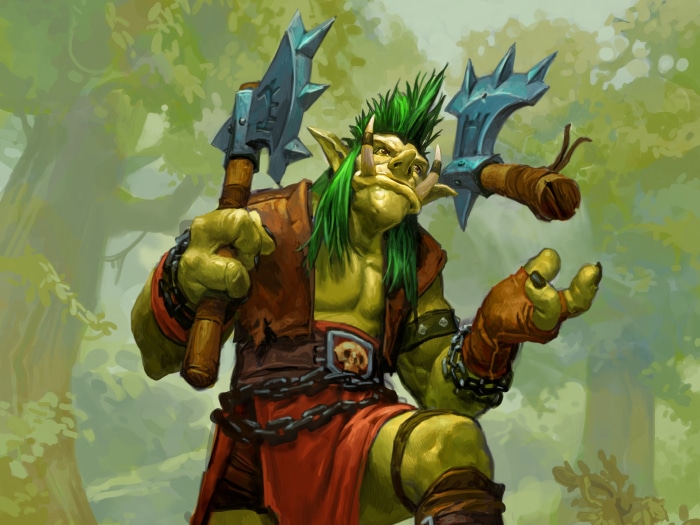 Orc Warrior with Axes from Hearthstone