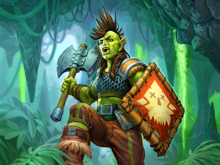 Orc Warrior with Axe and Shield from Hearthstone