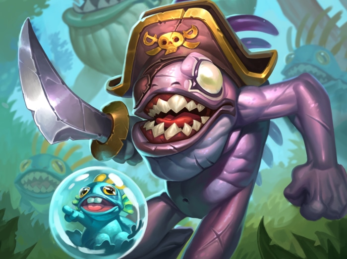 Pirate Murloc with Sword and Captured Murloc from Hearthstone