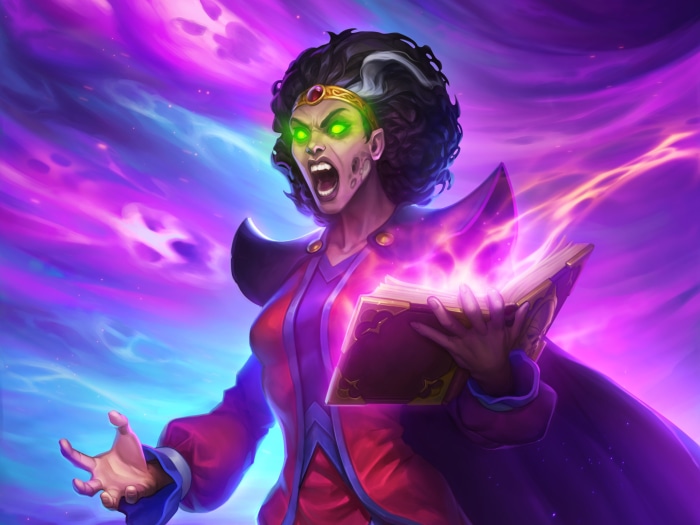 A spellcaster from Hearthstone: Heroes of Warcraft