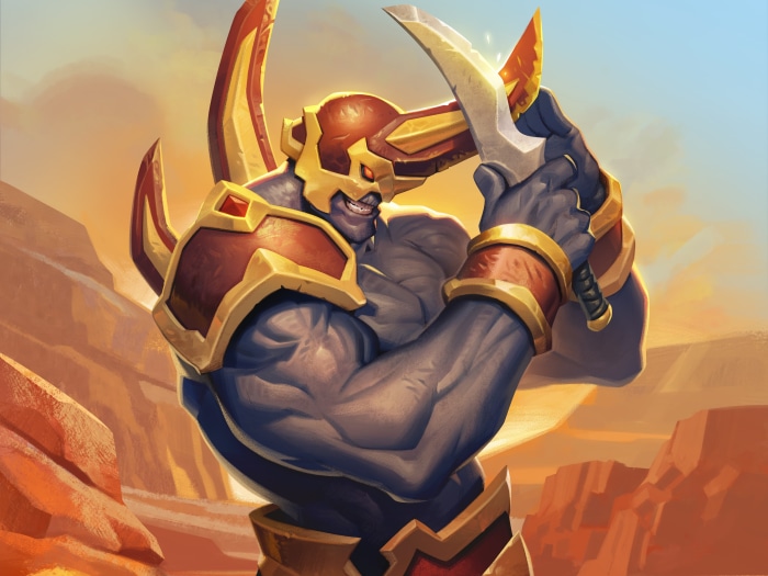 Warrior with sword from Hearthstone: Heroes of Warcraft