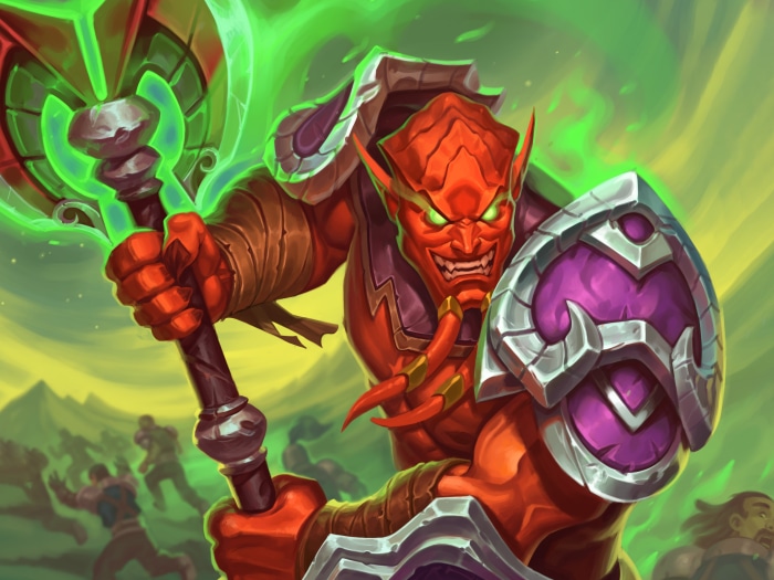 Demon Warrior with Axe and Shield from Hearthstone 4K