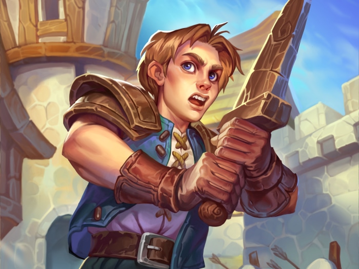 Young warrior with sword from Hearthstone: Heroes of Warcraft 4K