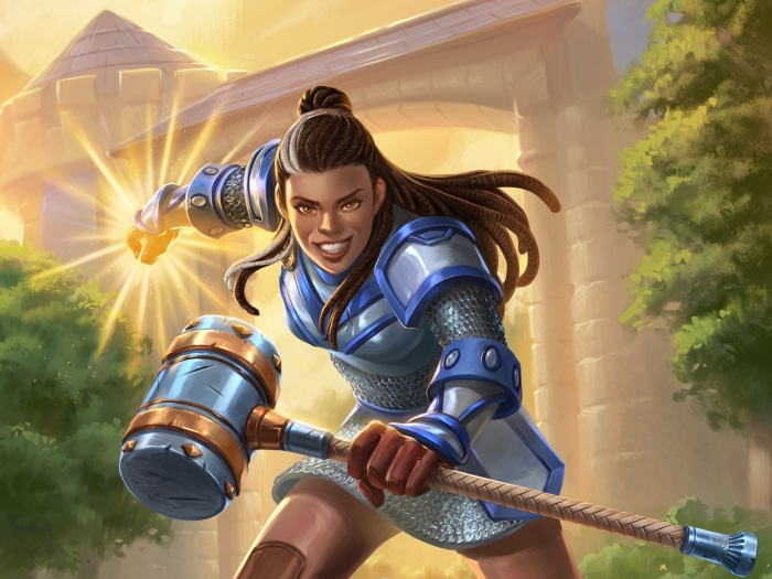 Female Knight with Hammer from Hearthstone 4K