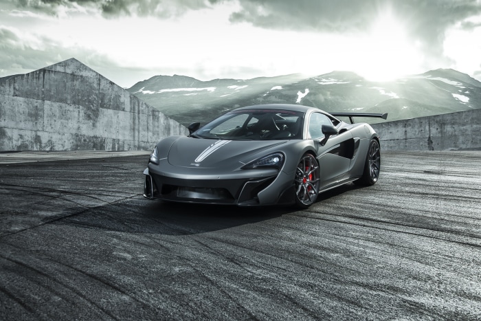 McLaren 570S Supercar on a Racetrack