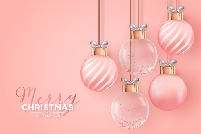 Merry Christmas Baubles Festive Decoration