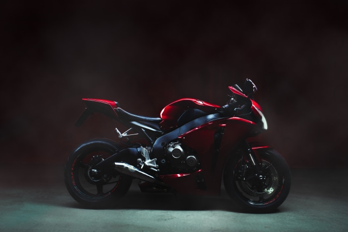 Red Honda CB1000R motorcycle 4K