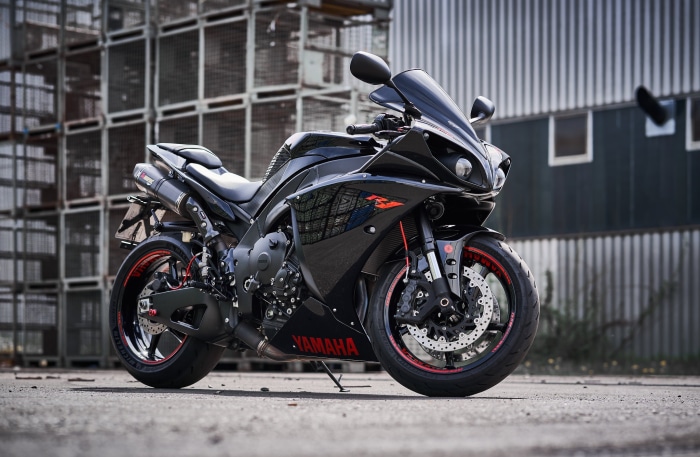 Black Yamaha YZF-R1 Motorcycle
