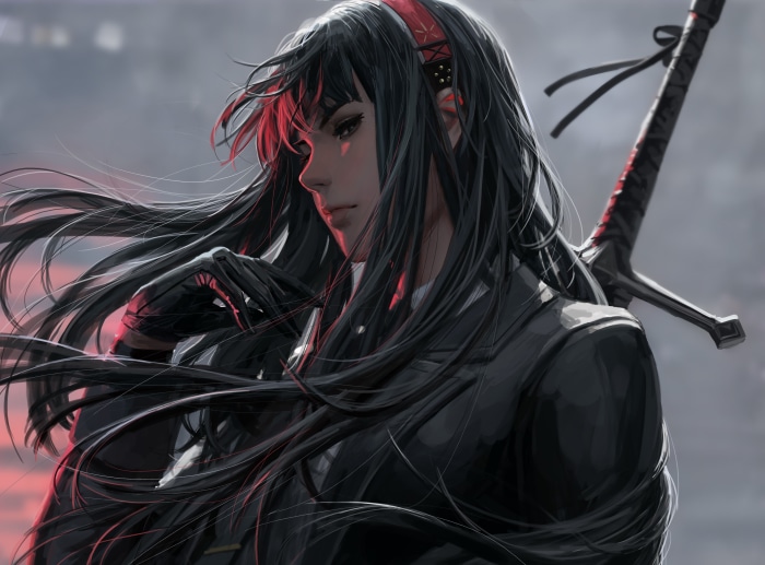 Fantasy Woman Warrior with Sword 4K
