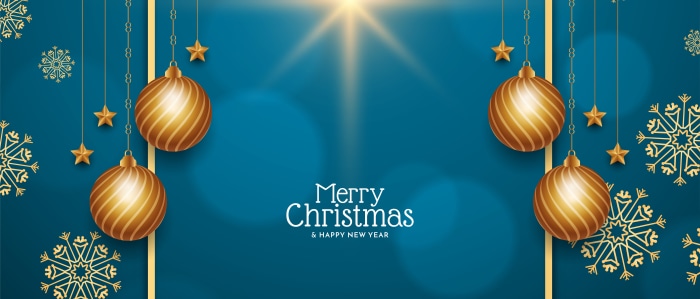 Merry Christmas and Happy New Year banner