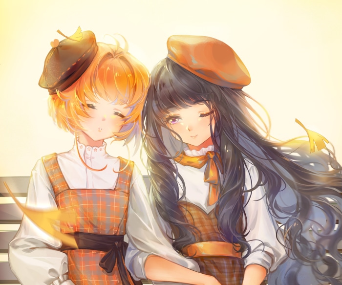 Sakura Kinomoto and Tomoyo Daidouji from Cardcaptor Sakura