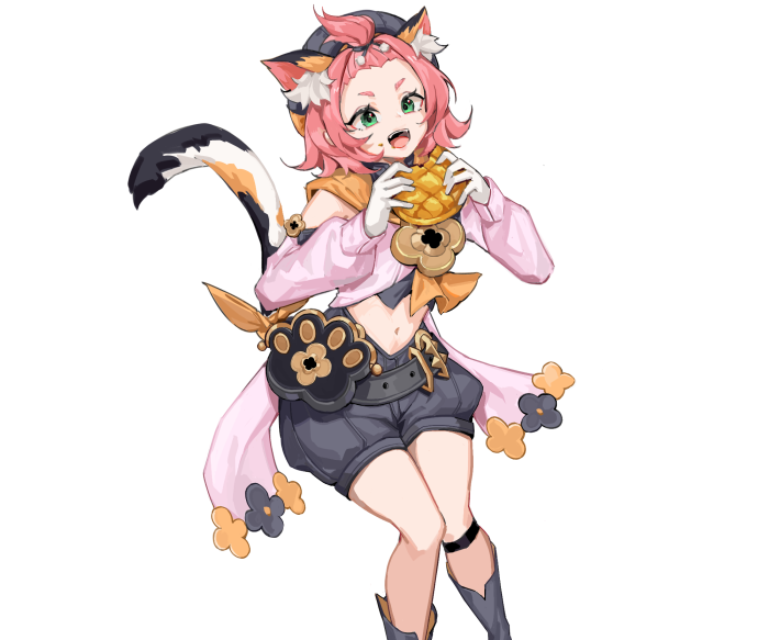 Diona from Genshin Impact holding food